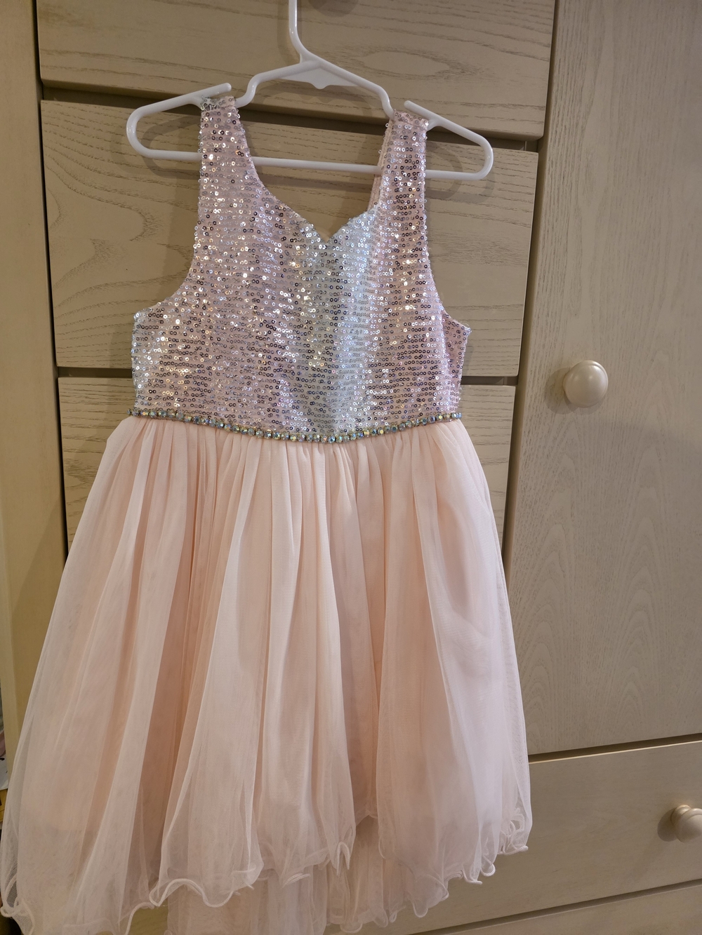 American Princess Pink Sequin Bodice Tulle Dress